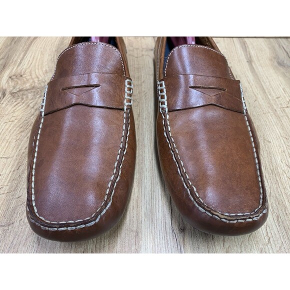 Cole Haan Men\'s Size 11M Brown Leather Penny Loafer Driving Moccasin Driver Shoe main image 12